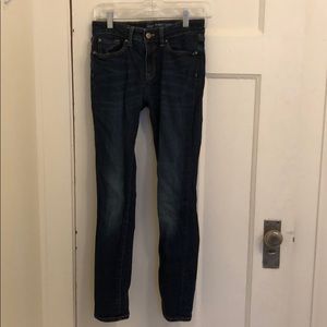 Dark wash blue jeans